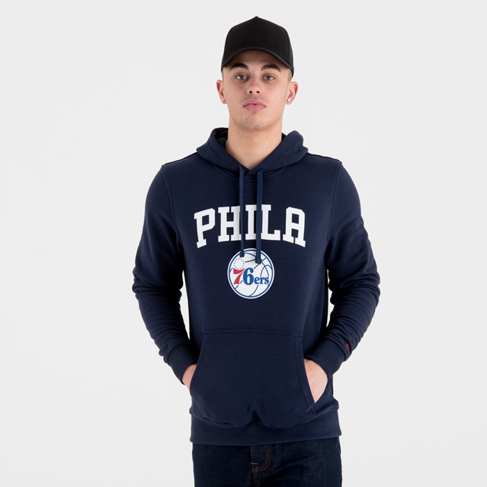 Philadelphia 76ers Team Logo Miesten Hupparit Laivastonsininen - New Era Vaatteet Halpa hinta FI-807531
